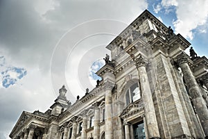 Detail of Reichstag, Berlin, Germany