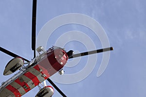 Detail of a rescue helicopter