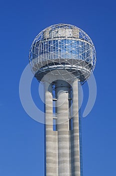 Detail of Reunion Tower in Dallas, TX photo