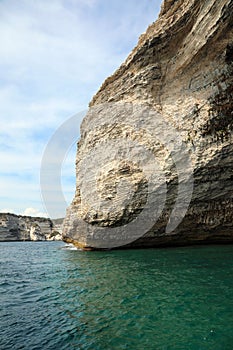 Detail of rocks near Bonifacio Town in Corsica France