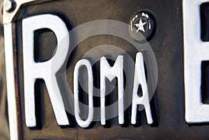 Detail of a Roma plate