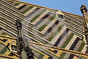 Detail of the roof, Stephansdom, Vienna, Austria (EU)