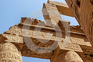 Detail of roof Temple of Karnak,