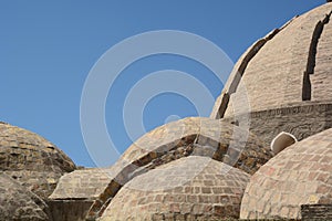 Detail of the roof. Toqi Zargaron, the jewellers bazaar. Bukhara. Uzbekistan