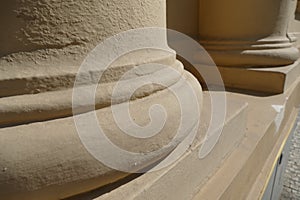 Detail of round supporting columns