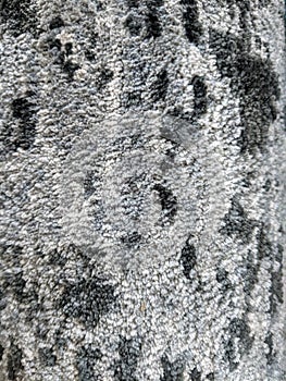 Detail Of A Rug In White, Black And Gray With Spots