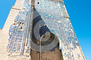 Detail of Ruins of Ak-Saray Palace in Shakhrisabz, Uzbekistan. It is part of the World Heritage Site.