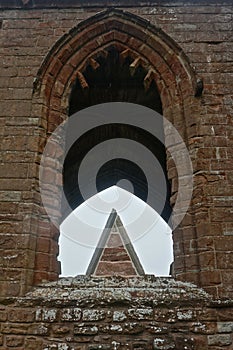 Detail of the ruins of the Church of Saint Peter and Saint Boniface of Fortrose