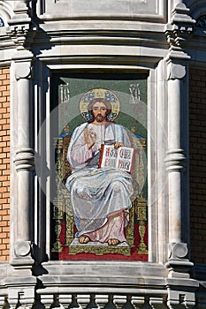 Detail of russian  orthodox church in Darmstadt MathildenhÃ¶he