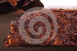 detail of rusty metal, macro photography of corroded metal in an advanced state of oxidation