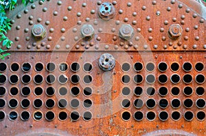 Detail of rusty steam boiler