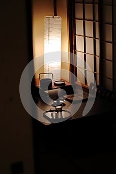 Detail of a ryokan`s room in Takayama city