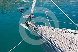 Detail of sailing boat or yacht