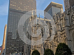 Detail of Saint Patrick cathedral, New York