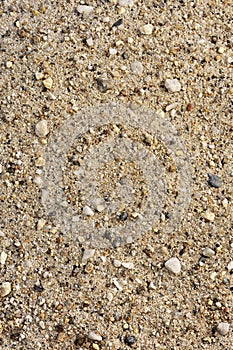 Detail of sand texture with small stones