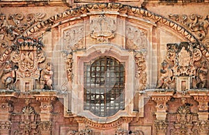 Detail of Santa Prisca church in Taxco, Mexico photo