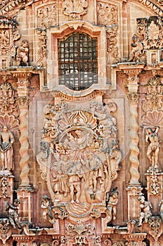 Detail of Santa Prisca church in Taxco, Mexico photo