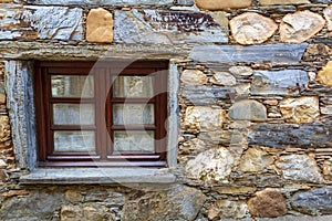 Detail of a schist house