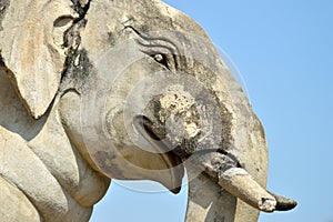 Detail of sculpture elephant