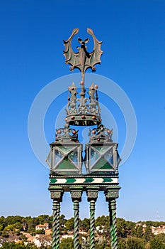 Detail of a Sculpture of the Escalinata in Teruel photo