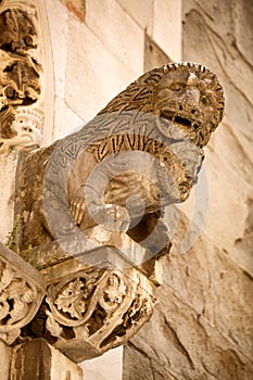 Detail of sculpture known as a Grotesque