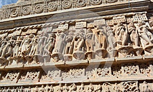Detail of the sculptures. Jagdish Temple. Udaipur. Rajasthan. India