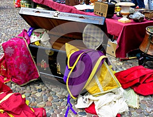 Second hand market for clothes and junk