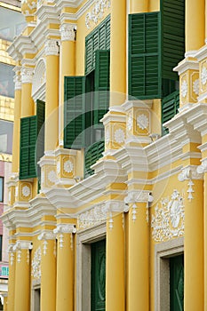 Detail, Senate square, macau peninsula.