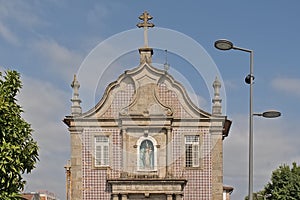 Detail of Senhora-a-branca church in Braga, Portugal