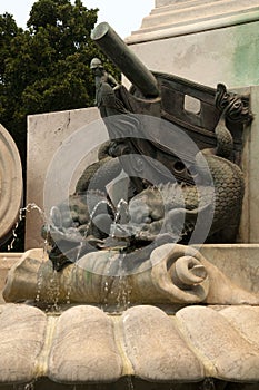 Detail of serpents on the Governor Phillip Fountain