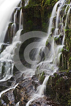 Detail Sgwd Isaf Clun Gwyn Waterfall River Afon Mellte