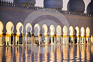 detail of Sheikh Zayed Grand Mosque in Abu Dhabi  United Arab Emirates