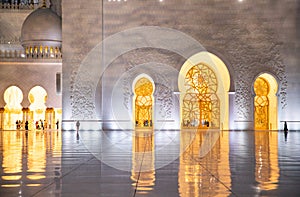 detail of Sheikh Zayed Grand Mosque in Abu Dhabi  United Arab Emirates