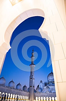 detail of Sheikh Zayed Grand Mosque in Abu Dhabi  United Arab Emirates