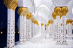 detail of Sheikh Zayed Grand Mosque in Abu Dhabi  United Arab Emirates