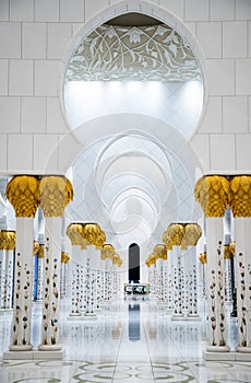 detail of Sheikh Zayed Grand Mosque in Abu Dhabi  United Arab Emirates