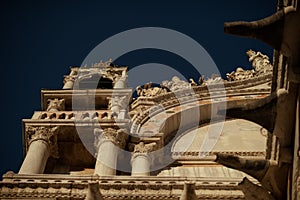 Detail shot with saint marks basilica in Venice, Italy