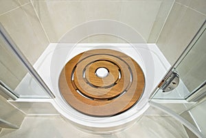 Detail of a shower tub base