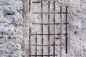 Close up of the remains of the Berlin Wall, Germany at the Wall Memorial, reminder of a once divided city.