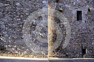 Detail of the side street of the cathedral of Cuenca