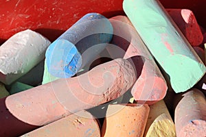 Detail of sidewalk chalk