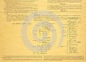 detail of signature page of Declaration of Independence