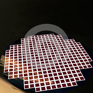 Detail of a silicon chip wafer