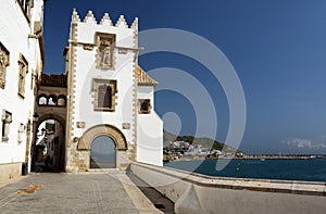 Detail of Sitges at the Mediterranean sea