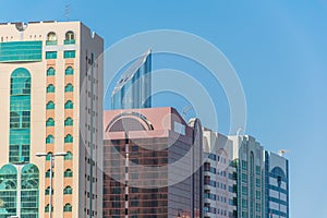 Detail of skyscrapers in Abu Dhabi, UAE...IMAGE