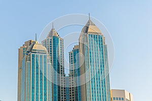 Detail of skyscrapers in Abu Dhabi, UAE...IMAGE