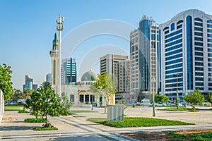 Detail of skyscrapers in Abu Dhabi, UAE...IMAGE