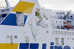 Detail of SkÃÂ¥ne and the flying goose Nils Holgersson passenger