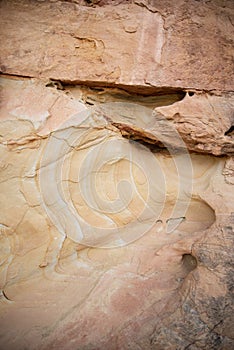 Detail of Smooth Eroded Sandstone Texture