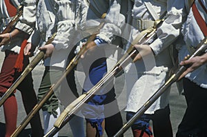 Detail of soldiers with muskets